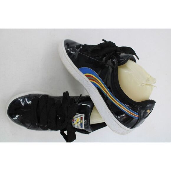 Puma Basket x DR Dee & Ricky Womens 36041801 Black Patent Leather Shoes Size 8.5 - Picture 1 of 12